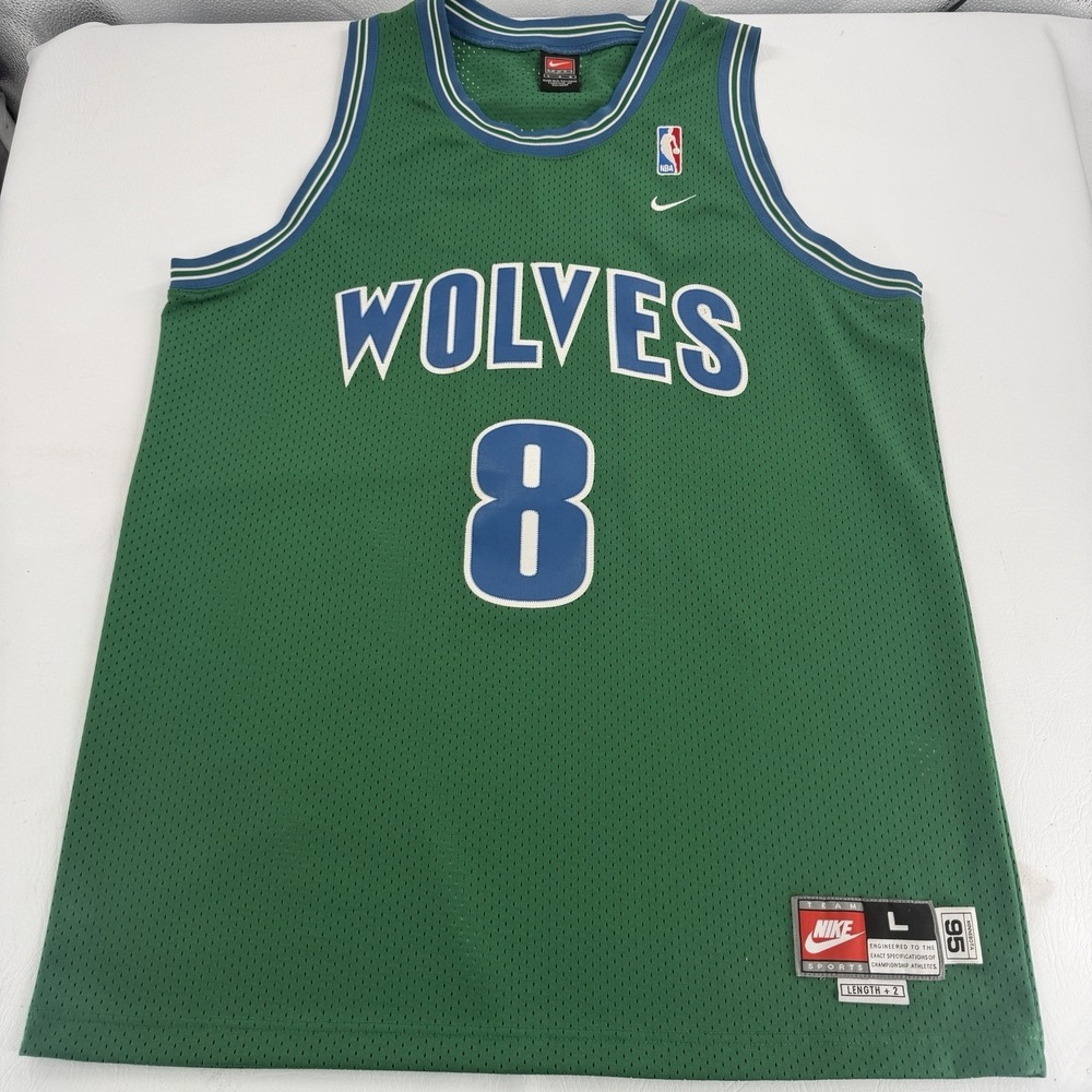 Vintage Nike Minnesota Timberwolves Sprewell Jersey Green Rare L NBA